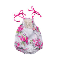 Load image into Gallery viewer, Baby Girls Flower Print Rompers Wholesale 22041404
