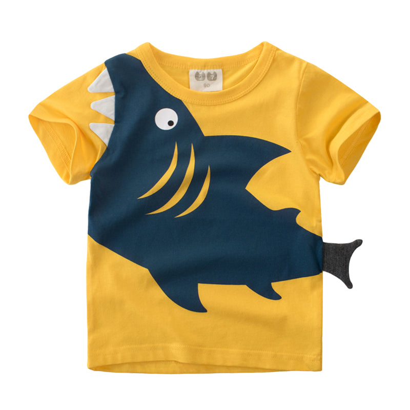 Baby Kid Boys Animals Print T-Shirts Wholesale 22041405