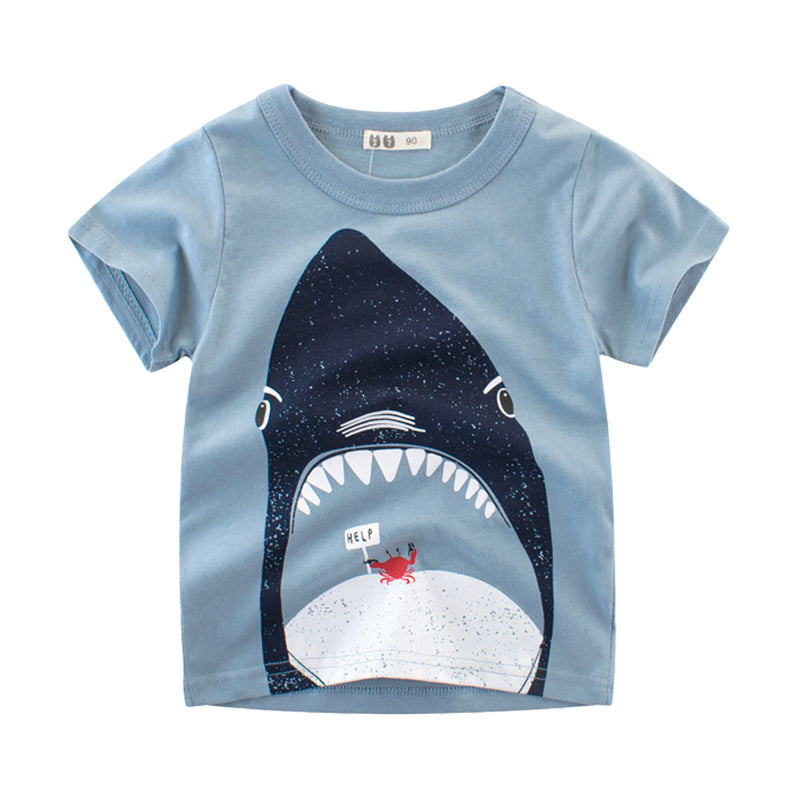 Baby Kid Boys Animals Print T-Shirts Wholesale 22041409