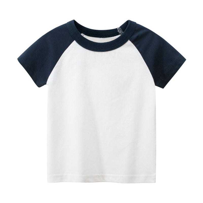 Baby Kid Girls Boys Color-blocking T-Shirts Wholesale 220414102