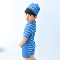 Load image into Gallery viewer, Baby Kid Boys Striped Letters Animals Print Rompers Swimwears Wholesale 22042212
