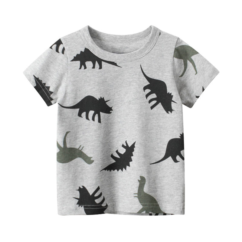 Baby Kid Boys Dinosaur Cartoon Print T-Shirts Wholesale 220414113