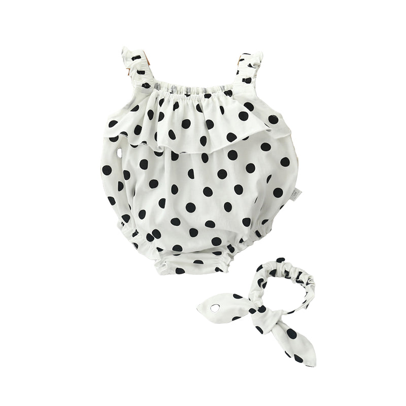 Baby Girls Polka dots Rompers Wholesale 220414122