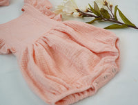 Load image into Gallery viewer, Baby Girls Solid Color Bow Rompers Wholesale 220414138
