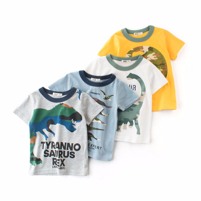 Baby Kid Unisex Dinosaur Print T-Shirts Wholesale 22041416