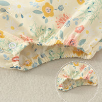 Load image into Gallery viewer, Baby Girls Flower Print Rompers And Accessories Bow Headwear Wholesale 220414175
