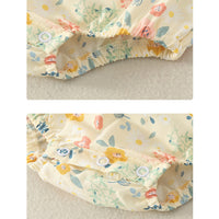 Load image into Gallery viewer, Baby Girls Flower Print Rompers And Accessories Bow Headwear Wholesale 220414175
