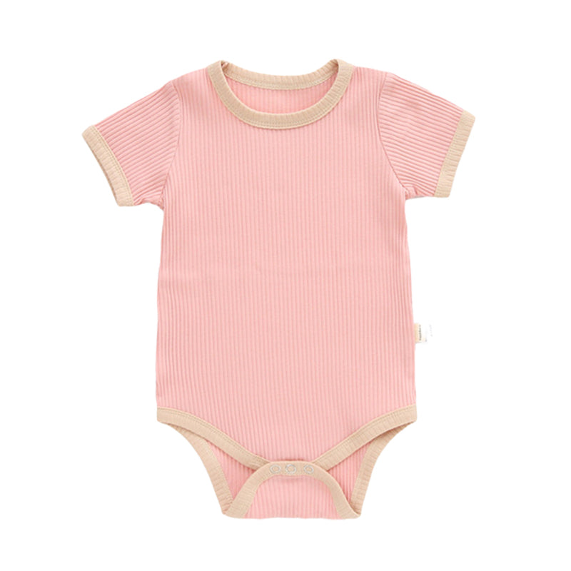 Baby Girls Boys Muslin&Ribbed Rompers Wholesale 220414176