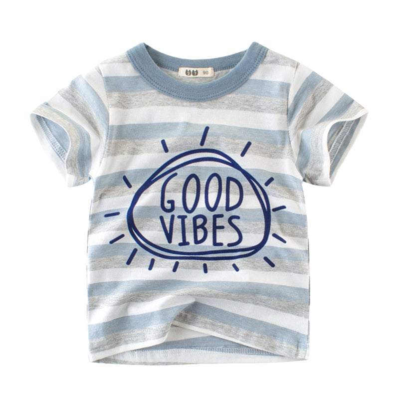Baby Kid Unisex Striped T-Shirts Wholesale 22041418