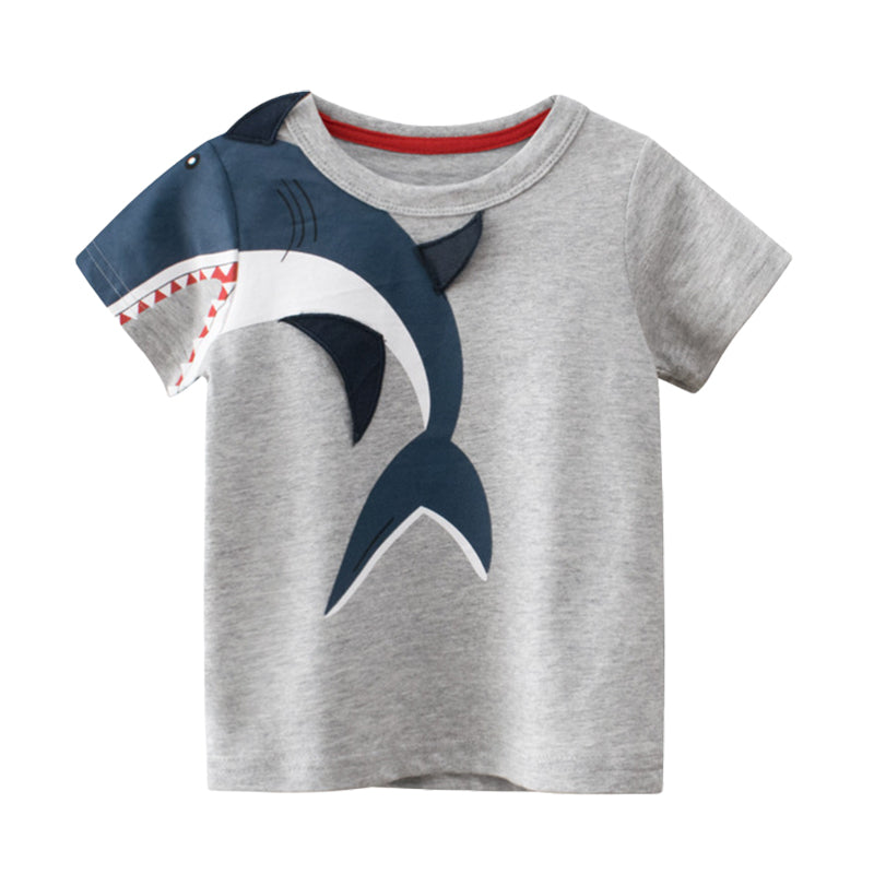 Baby Kid Boys Animals Print T-Shirts Wholesale 220414189
