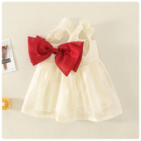 Load image into Gallery viewer, Baby Girls Color-blocking Bow Rompers Dresses Wholesale 220414197
