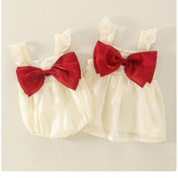 Load image into Gallery viewer, Baby Girls Color-blocking Bow Rompers Dresses Wholesale 220414197
