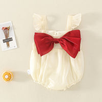 Load image into Gallery viewer, Baby Girls Color-blocking Bow Rompers Dresses Wholesale 220414197
