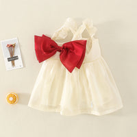 Load image into Gallery viewer, Baby Girls Color-blocking Bow Rompers Dresses Wholesale 220414197
