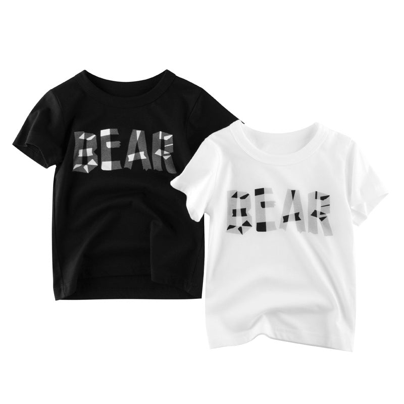 Baby Kid Boys Letters Color-blocking T-Shirts Wholesale 220414200