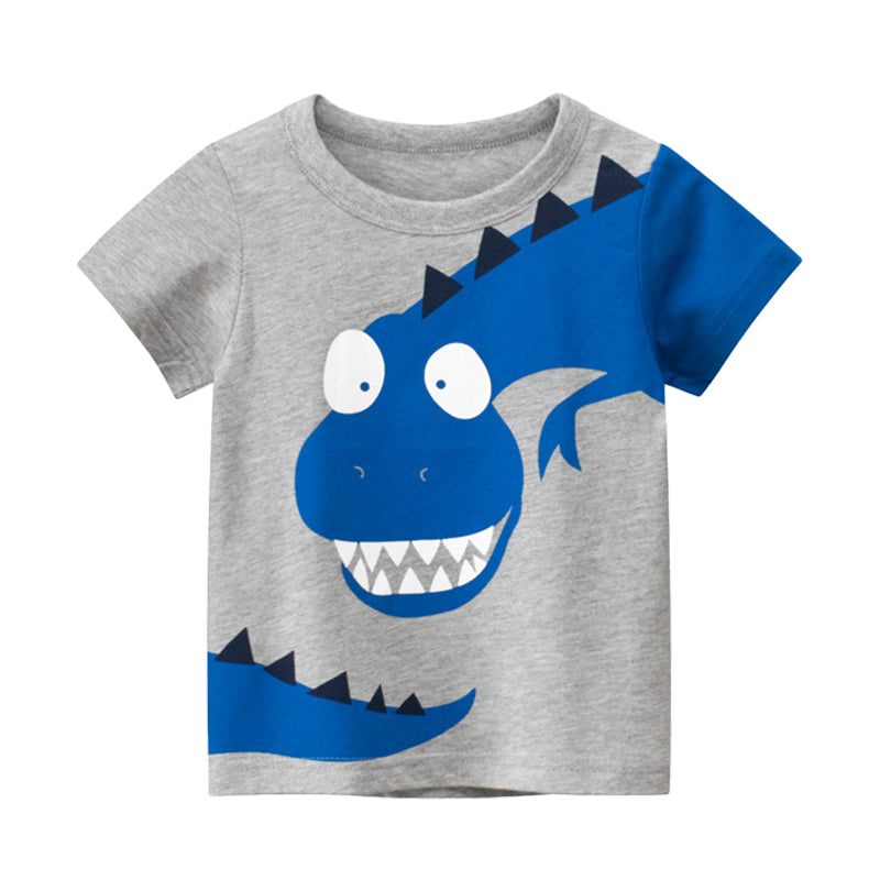 Baby Kid Boys Dinosaur Cartoon Print T-Shirts Wholesale 220414206