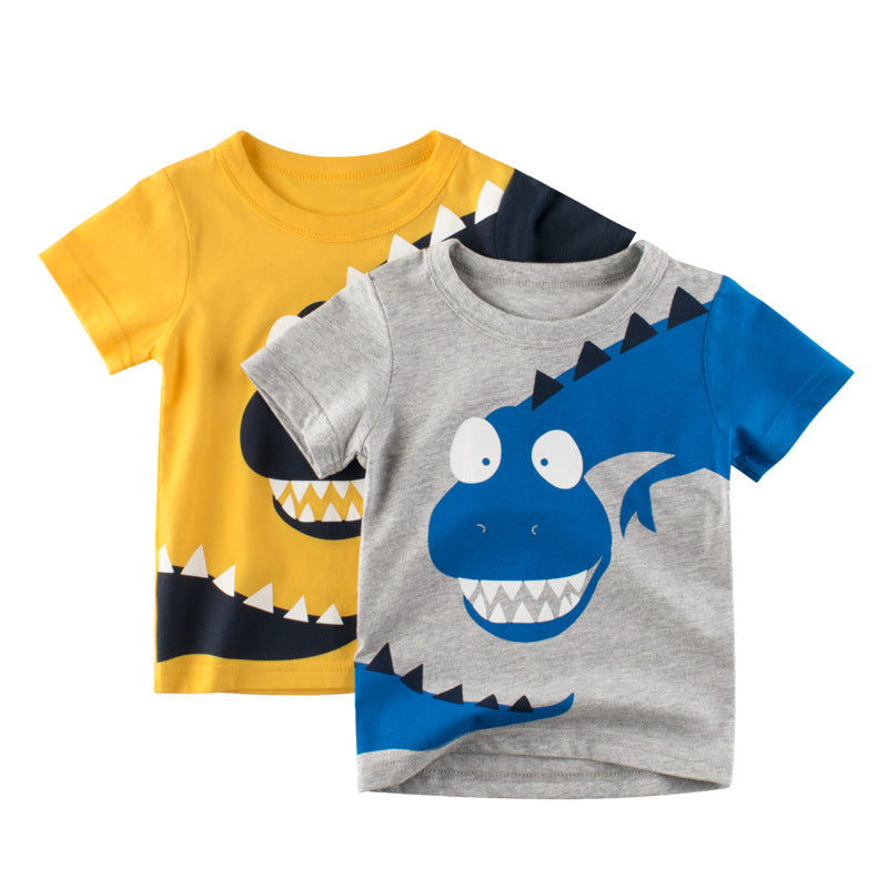 Baby Kid Boys Dinosaur Cartoon Print T-Shirts Wholesale 220414206
