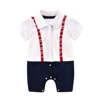 Load image into Gallery viewer, Baby Girls Boys Letters Color-blocking Cartoon Print Rompers Wholesale 220414215
