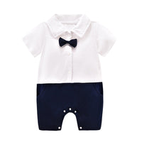 Load image into Gallery viewer, Baby Girls Boys Letters Color-blocking Cartoon Print Rompers Wholesale 220414215
