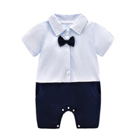 Load image into Gallery viewer, Baby Girls Boys Letters Color-blocking Cartoon Print Rompers Wholesale 220414215
