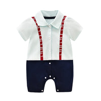 Load image into Gallery viewer, Baby Girls Boys Letters Color-blocking Cartoon Print Rompers Wholesale 220414215
