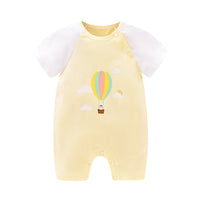 Load image into Gallery viewer, Baby Girls Boys Letters Color-blocking Cartoon Print Rompers Wholesale 220414215
