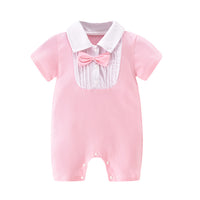 Load image into Gallery viewer, Baby Girls Boys Letters Color-blocking Cartoon Print Rompers Wholesale 220414215
