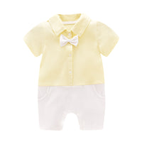 Load image into Gallery viewer, Baby Girls Boys Letters Color-blocking Cartoon Print Rompers Wholesale 220414215
