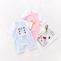 Load image into Gallery viewer, Baby Girls Boys Letters Color-blocking Cartoon Print Rompers Wholesale 220414215
