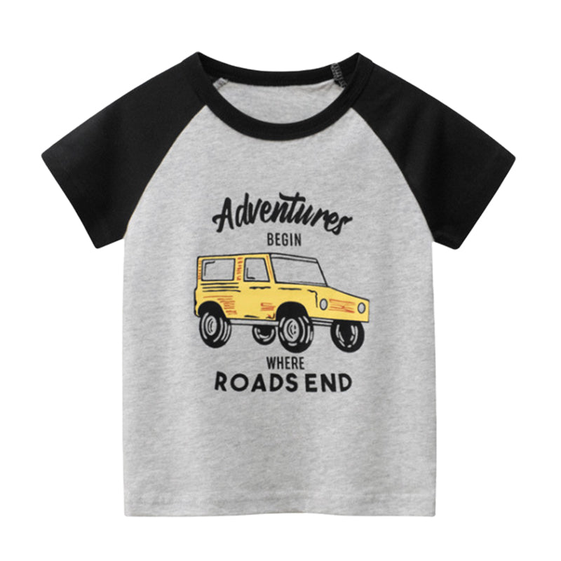 Baby Kid Boys Letters Car Print T-Shirts Wholesale 220414242