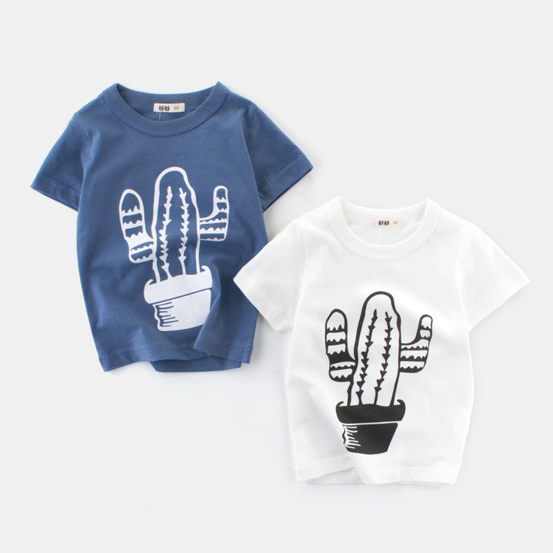 Baby Kid Unisex Plant Print T-Shirts Wholesale 22041425