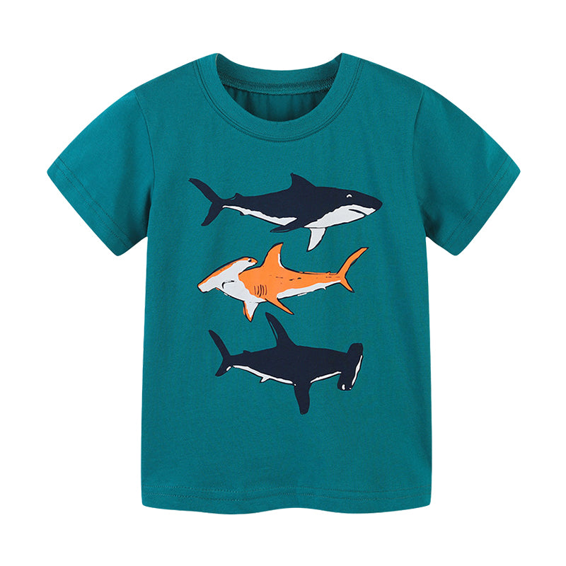 Baby Kid Boys Animals Cartoon Print T-Shirts Wholesale 220414252