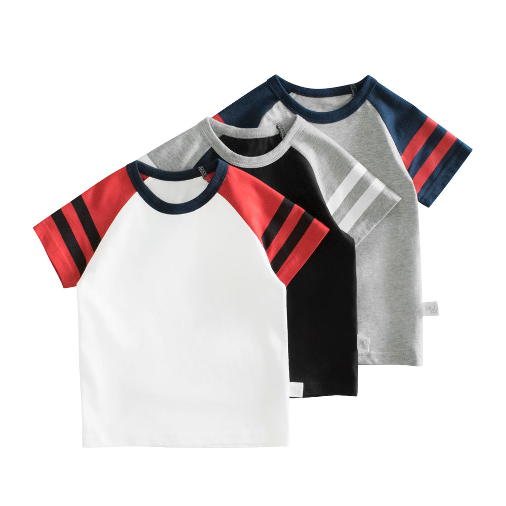 Baby Kid Boys Striped Color-blocking T-Shirts Wholesale 220414265