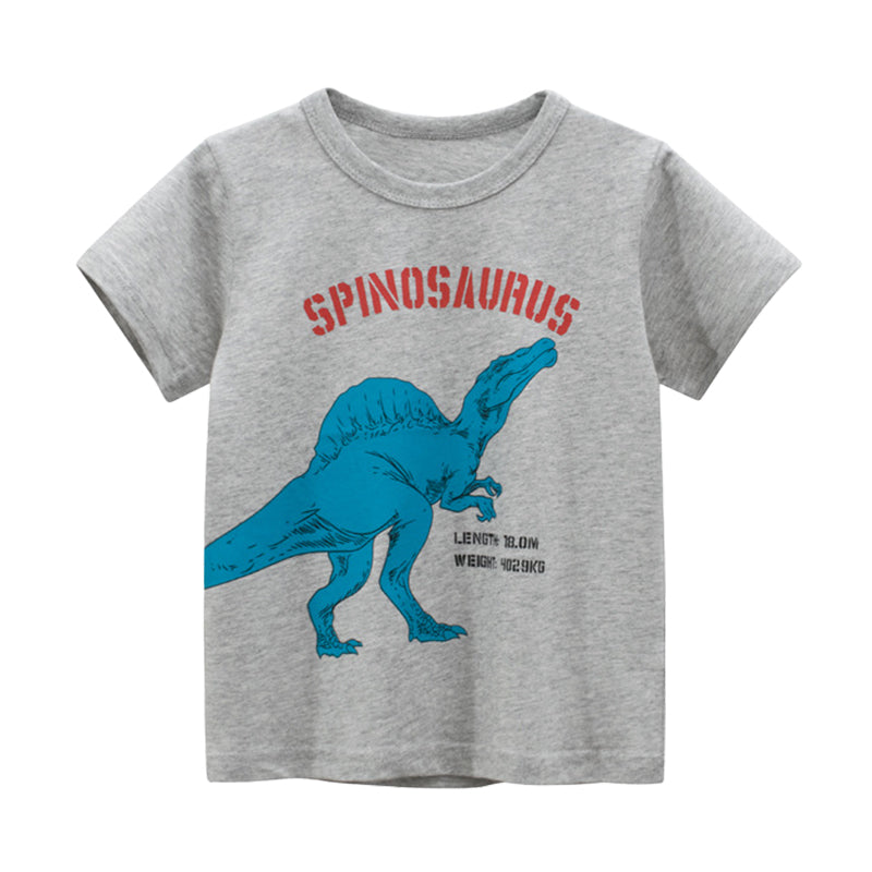 Baby Kid Boys Letters Dinosaur Animals Cartoon Print T-Shirts Wholesale 220414292