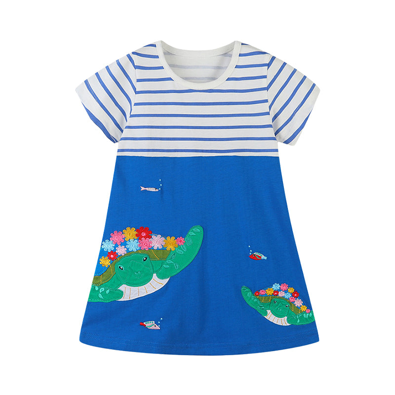 Baby Kid Girls Color-blocking Dresses Wholesale 220414296