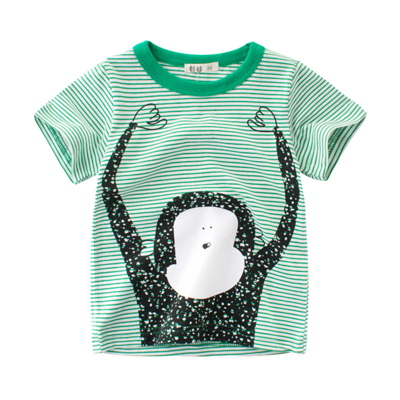 Baby Kid Unisex Striped Print T-Shirts Wholesale 22041430
