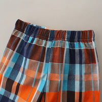 Load image into Gallery viewer, 2 Pieces Set Baby Kid Boys Print T-Shirts And Checked Shorts Wholesale 220414304
