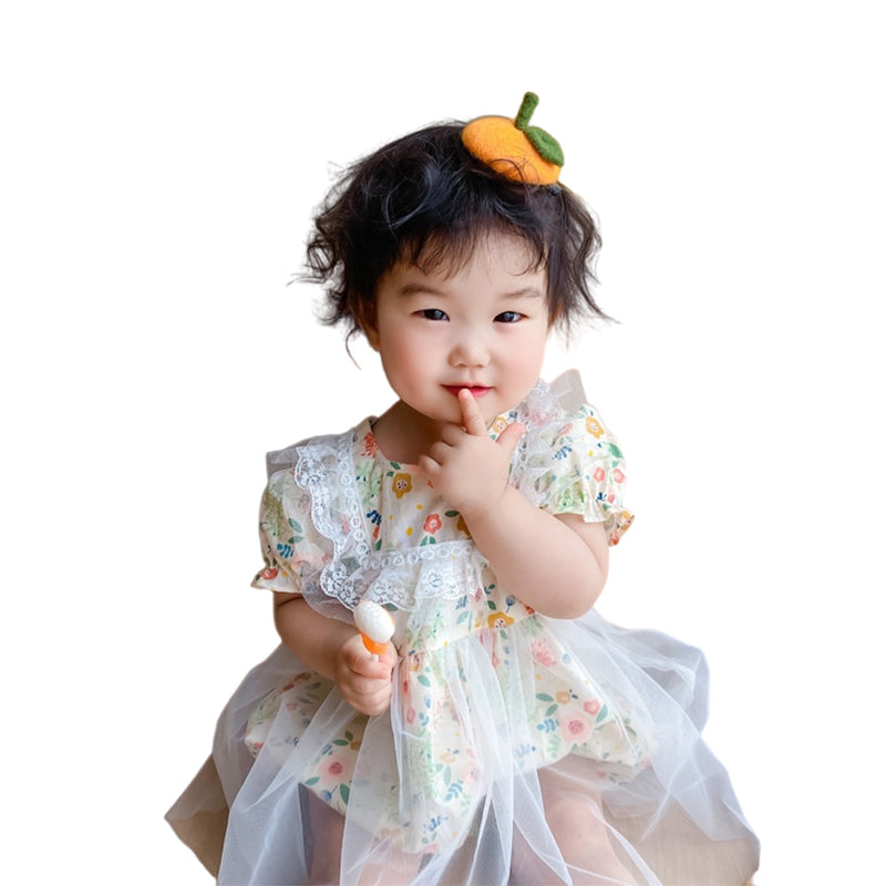 Baby Girls Flower Print Rompers Wholesale 220414309