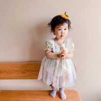 Load image into Gallery viewer, Baby Girls Flower Print Rompers Wholesale 220414309
