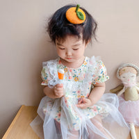 Load image into Gallery viewer, Baby Girls Flower Print Rompers Wholesale 220414309
