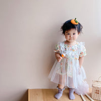 Load image into Gallery viewer, Baby Girls Flower Print Rompers Wholesale 220414309
