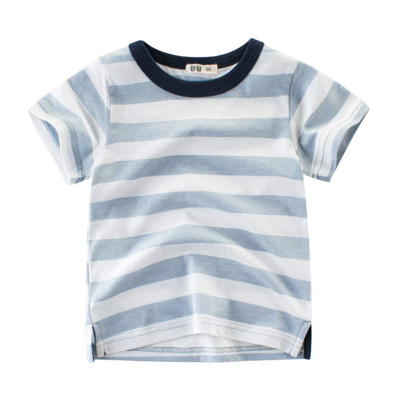 Baby Kid Unisex Striped T-Shirts Wholesale 22041431