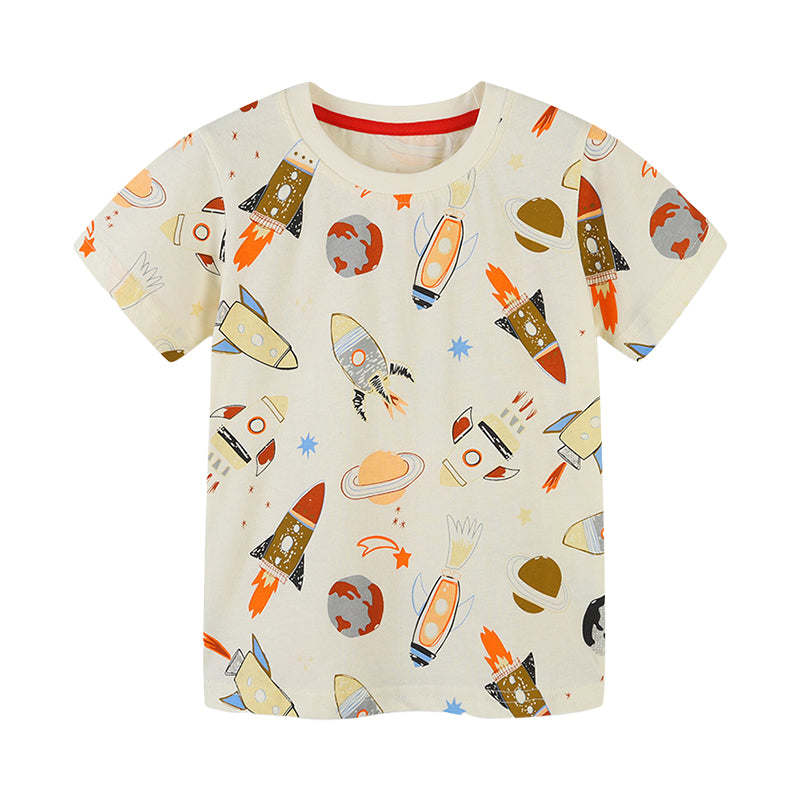 Baby Kid Boys Galaxy Print T-Shirts Wholesale 220414314