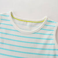 Load image into Gallery viewer, Baby Kid Girls Striped Cartoon Print Dresses Wholesale 220414318
