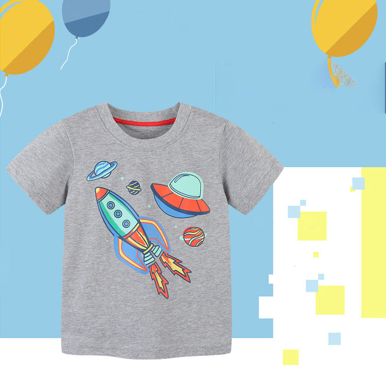 Baby Kid Boys Galaxy Print T-Shirts Wholesale 220414319