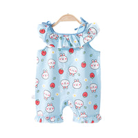 Load image into Gallery viewer, Baby Kid Girls Flower Fruit Polka dots Cartoon Print Rompers Wholesale 220414354
