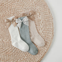 Load image into Gallery viewer, Baby Kid Girls Solid Color Bow Accessories Socks Wholesale 220414358
