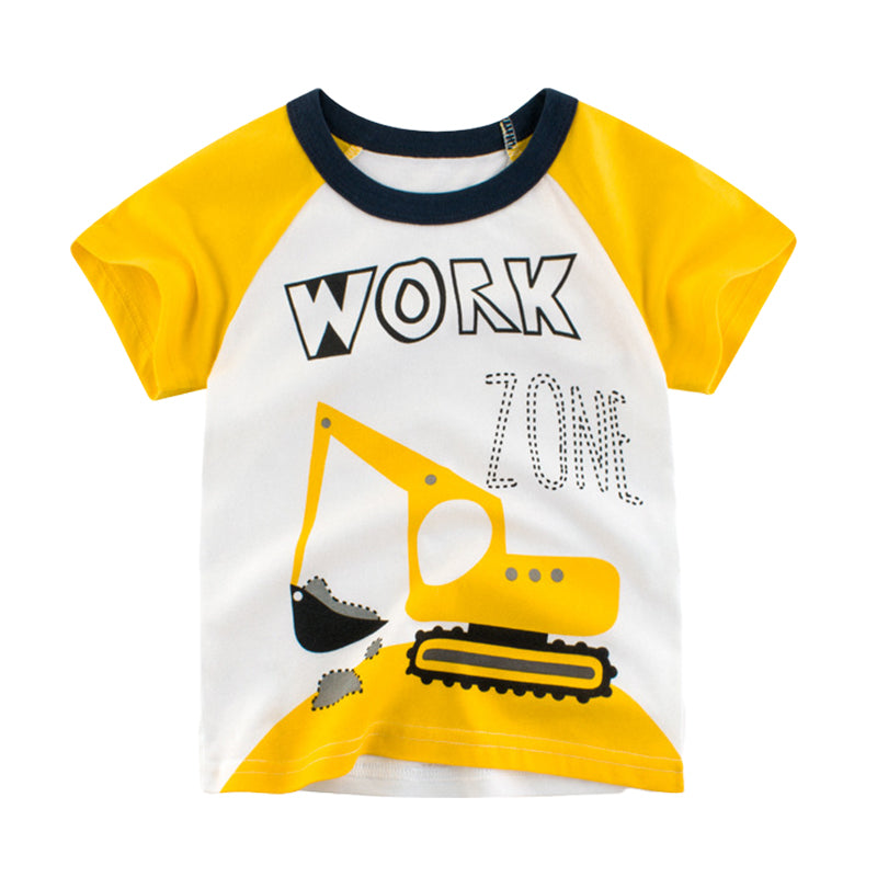 Baby Kid Unisex Color-blocking Car T-Shirts Wholesale 22041441