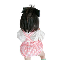 Load image into Gallery viewer, 2 Pieces Set Baby Girls Solid Color T-Shirts And Checked Rompers Wholesale 220414412
