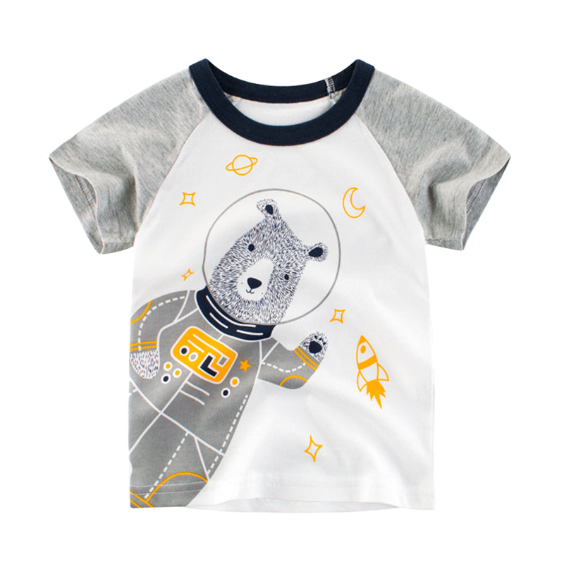 Baby Kid Boys Cartoon Print T-Shirts Wholesale 22041445
